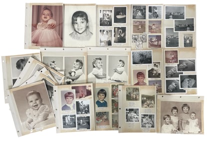 Vintage Photo Album Pages with Photos