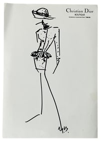 Christian Dior | Original Designer Sketch | One of a Kind Artwork