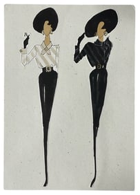 Luxury Fashion Brands | Original Designer Sketch | One of a Kind Artwork