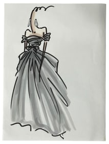 Travilla Designs | Designer Sketch | One of a Kind Artwork