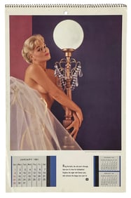 Vintage Erotic Adult 1961 Playboy Calendar