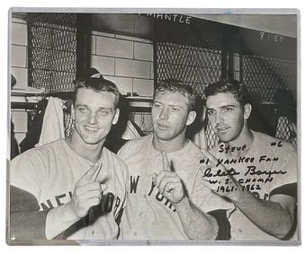 Roger Maris Mickey Mantle Clete Boyer | Signed by Celte Boyer