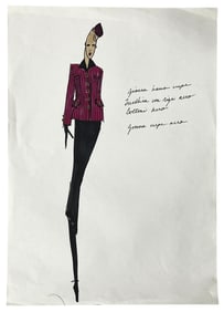 Luxury Fashion Brands | Original Designer Sketch | One of a Kind Artwork