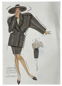 Christian Dior | Original Designer Sketch | One of a Kind Artwork