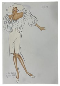 Christian Dior | Original Designer Sketch | One of a Kind Artwork