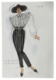 Christian Dior | Original Designer Sketch | One of a Kind Artwork