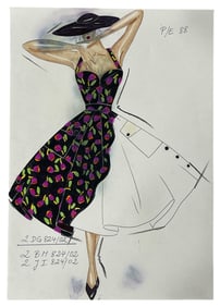 Christian Dior | Original Designer Sketch | One of a Kind Artwork