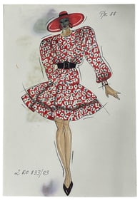 Christian Dior | Original Designer Sketch | One of a Kind Artwork
