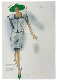 Christian Dior | Original Designer Sketch | One of a Kind Artwork
