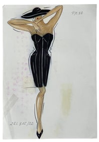 Christian Dior | Original Designer Sketch | One of a Kind Artwork
