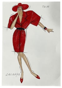 Christian Dior | Original Designer Sketch | One of a Kind Artwork