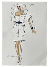 Christian Dior | Original Designer Sketch | One of a Kind Artwork