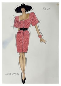 Christian Dior | Original Designer Sketch | One of a Kind Artwork
