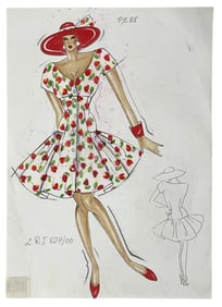 Christian Dior | Original Designer Sketch | One of a Kind Artwork