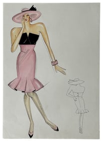 Christian Dior | Original Designer Sketch | One of a Kind Artwork