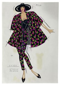 Christian Dior | Original Designer Sketch | One of a Kind Artwork