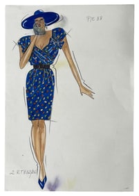 Christian Dior | Original Designer Sketch | One of a Kind Artwork