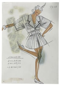 Christian Dior | Original Designer Sketch | One of a Kind Artwork
