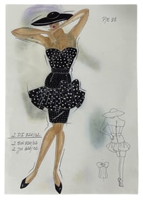 Christian Dior | Original Designer Sketch | One of a Kind Artwork