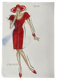 Christian Dior | Original Designer Sketch | One of a Kind Artwork