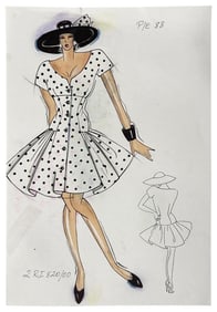 Christian Dior | Original Designer Sketch | One of a Kind Artwork