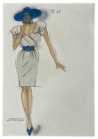 Christian Dior | Original Designer Sketch | One of a Kind Artwork