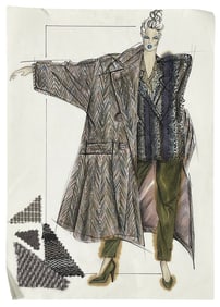 Christian Dior | Original Designer Sketch | One of a Kind Artwork