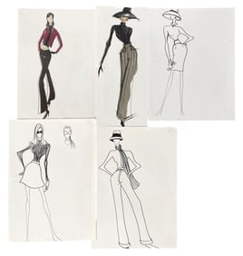 Luxury Fashion Brands | Original Designer Sketch | One of a Kind Artwork