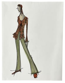 Luxury Fashion Brands | Original Designer Sketch | One of a Kind Artwork