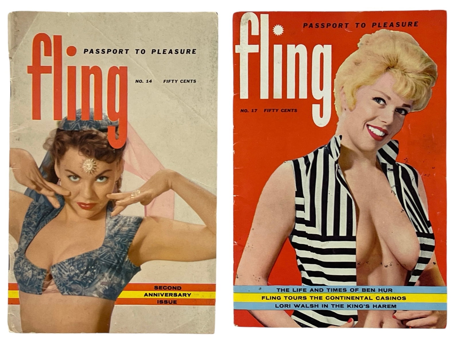 Fling Mini Magazine | No. 14 and 17 | Vintage Erotic Adult Magazine Collection: Fling Mini Magazine | No. 14 and 17 | Vintage Erotic Adult Magazine Collection