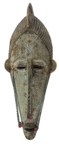Wooden Mask With Metal Accents