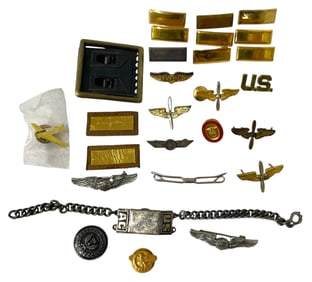 Military Pin Belt Bucklet and Bracelet Collection