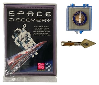 Apollo NASA Pin | Sealed Space Discovery Stamp | Freemason Tie Clip