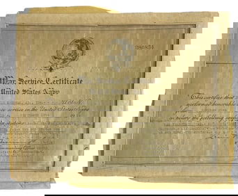 War Service Certificate | US Navy | No. 284834