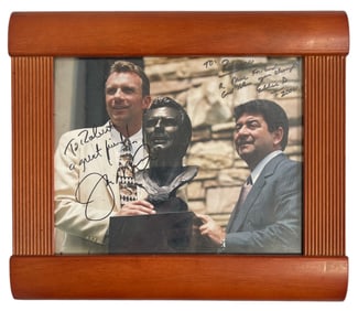 Signed Joe Montana and Eddie Bartolome Photo | with no coa