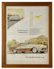 Vintage Oldsmobile Framed Poster