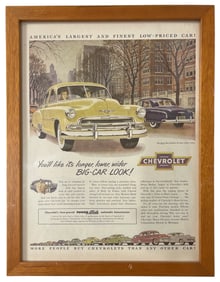 Vintage Chevrolet Framed Poster