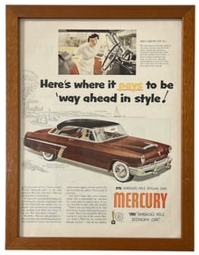 Vintage Mercury Framed Poster