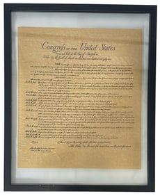 Framed Bill of Rights Poster Replica