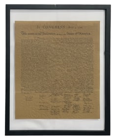 Framed Declaration of Independence America Poster Replica