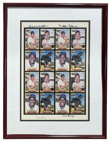 Framed Signed Baseball Cards | no coa