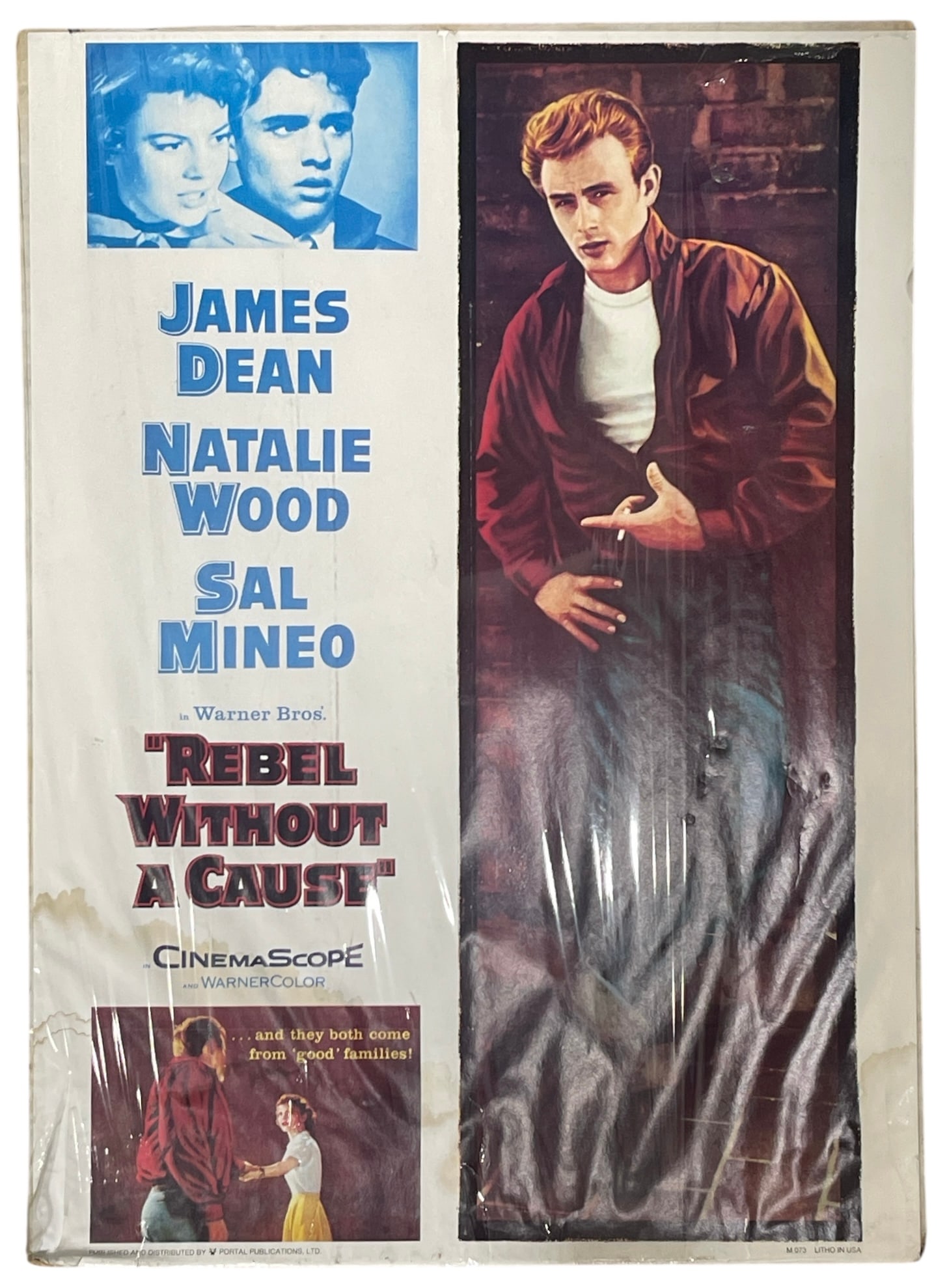Vintage Jame Dean Rebel Without A Cause Poster: Vintage Jame Dean Rebel Without A Cause Poster