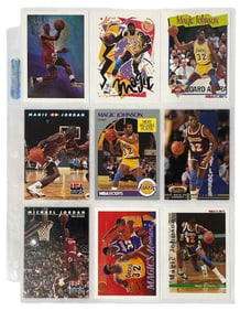 Michael Jordan And Magic Johnson Basketball Cards