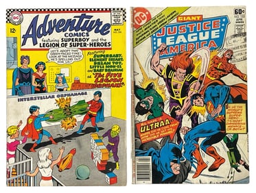 DCs Adventure Comics And Justice League America Comic Book Collection