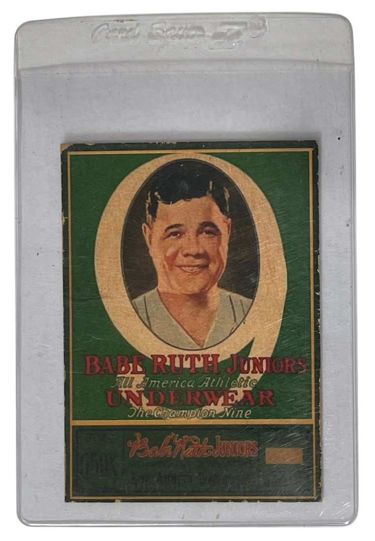 Babe Ruth Baseball Collectors Card: AUTHENTICATION HAS NOT BEEN PERFORMED TO GUARANTEE VERIFICATION | All purchases are made at the buyers discretion