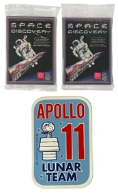 Space Discovery Stamps and Apollo 11 Sticker