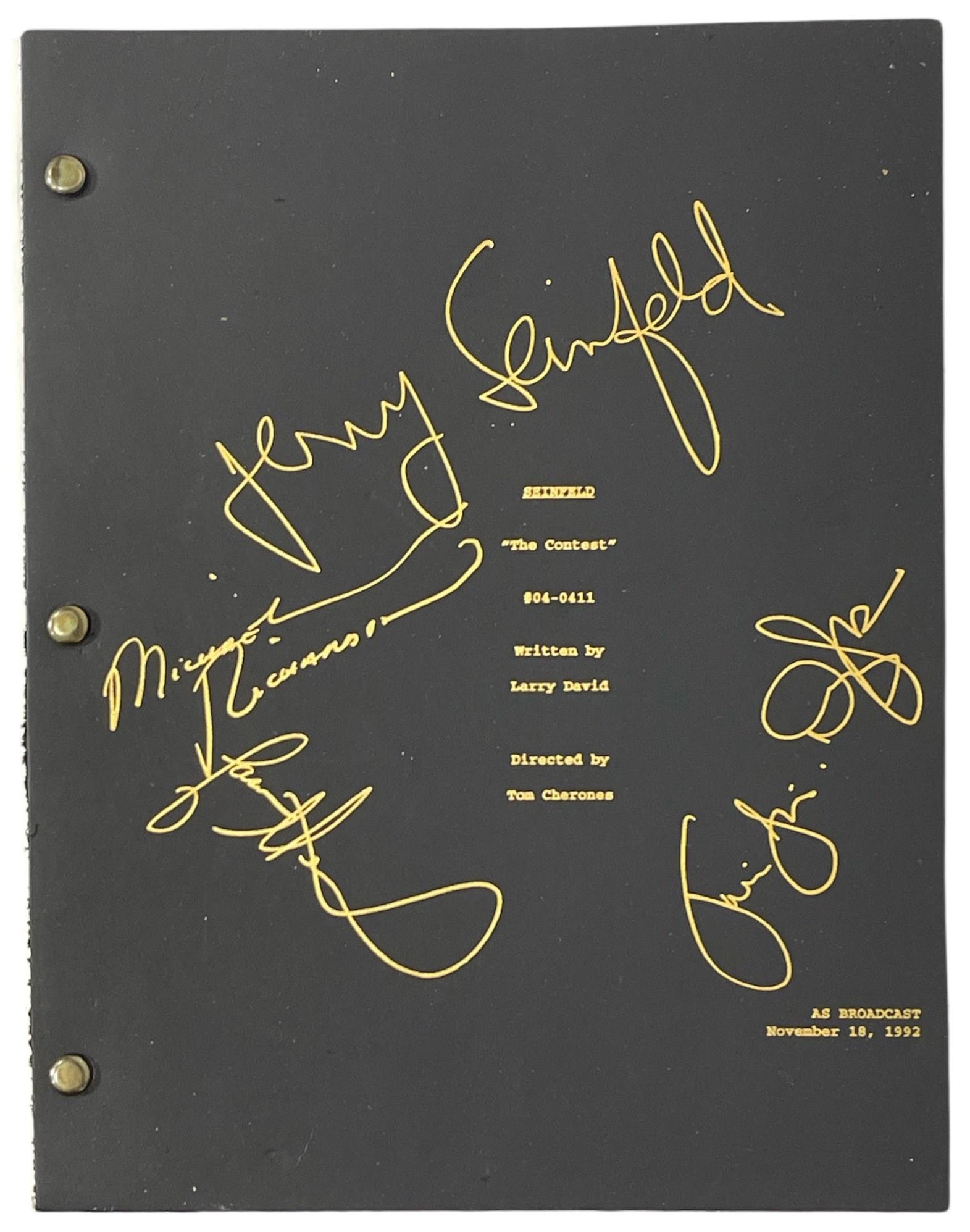 SIGNED Seinfeld Script | The Contest Written By Larry David (1 of 2)
