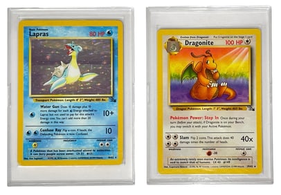 Pokemon Trading Cards | Lapras and Dragonite