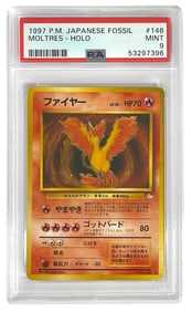 1997 PM Japanese Fossil Moltres HOLO | Graded 9