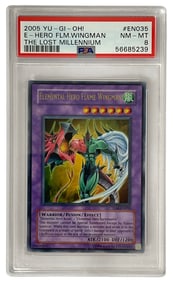 2005 YU GI OH Elemental Hero Flame WIngman | Graded 8